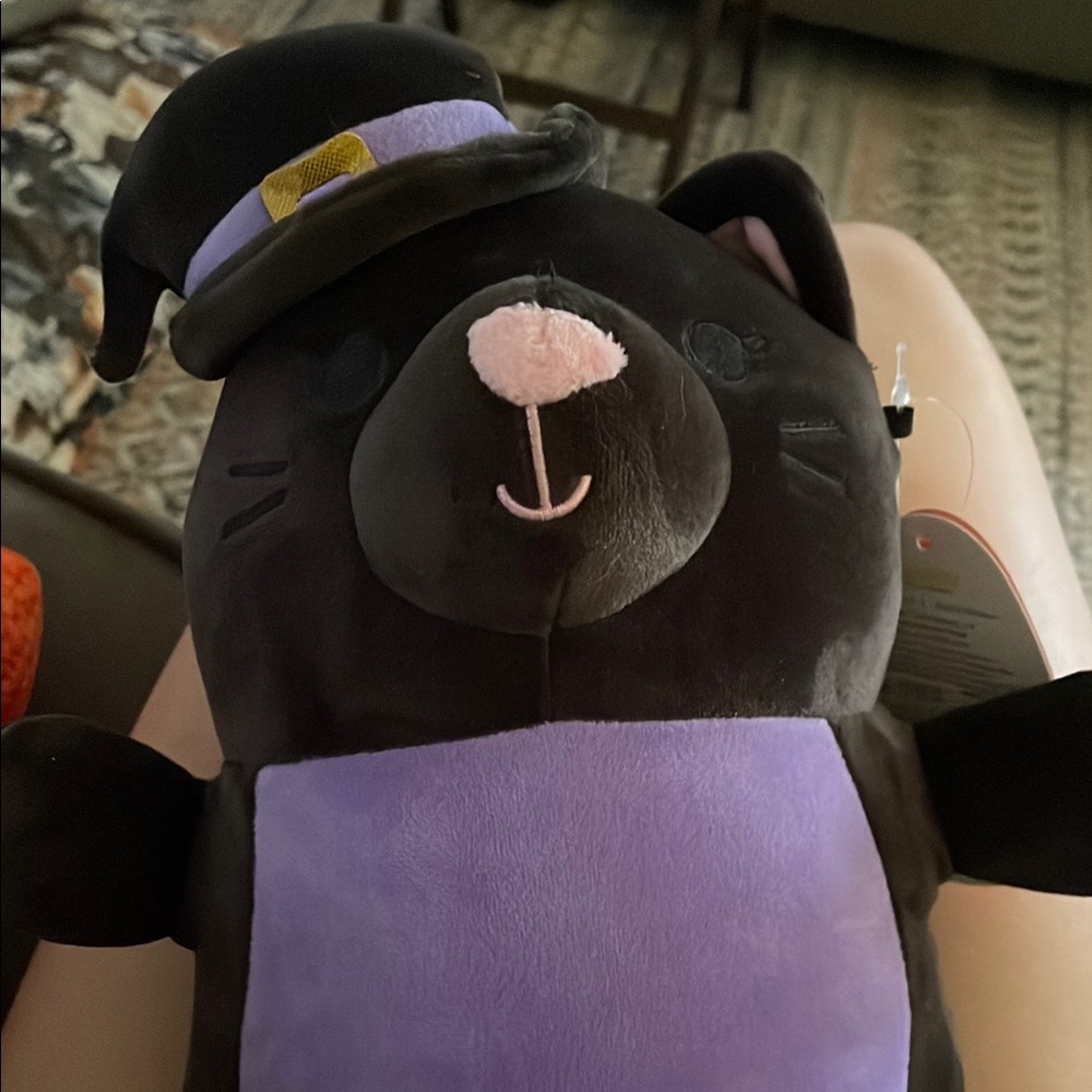 Squishmallow Cat  - Black and Purple